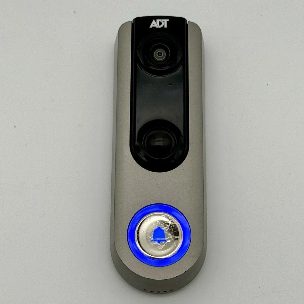 ADT DBC835-V2 Wireless HD Video Doorbell Camera w/ Mount Plate Tested Working